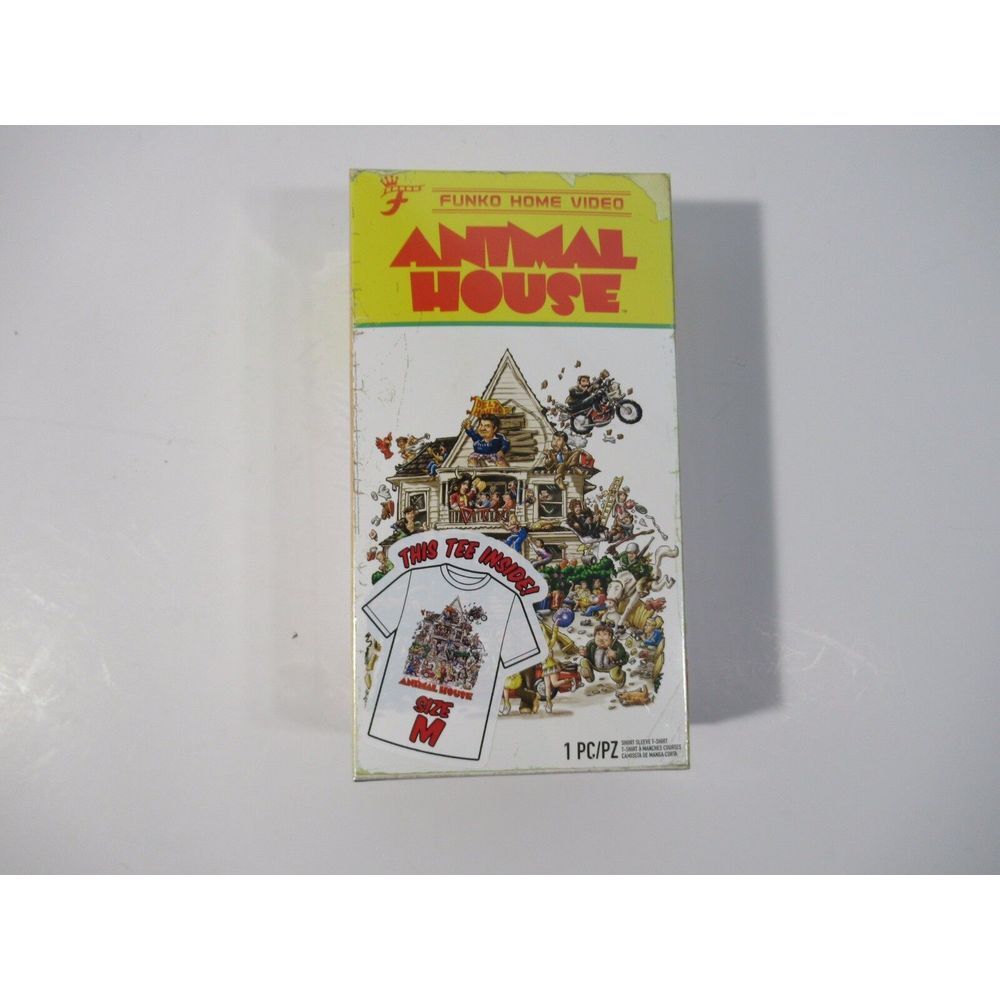Animal House Men's T-Shirt Funko Home Video VHS Boxed White MEDIUM FAST SHIPPING